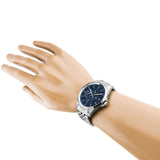 Buy Shop Tommy Hilfiger Shawn Multifunction Quartz Blue Dial Silver Steel Strap Watch for Men - 1791612 USA Online