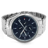 Buy Shop Tommy Hilfiger Shawn Multifunction Quartz Blue Dial Silver Steel Strap Watch for Men - 1791612 USA Online