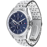 Buy Shop Tommy Hilfiger Shawn Multifunction Quartz Blue Dial Silver Steel Strap Watch for Men - 1791612 USA Online