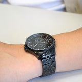 Buy Shop Tommy Hilfiger Shawn Quartz Black Dial Black Steel Strap Watch for Men - 1791611 USA Online