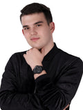 Buy Shop Tommy Hilfiger Shawn Quartz Black Dial Black Steel Strap Watch for Men - 1791611 USA Online