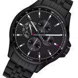 Buy Shop Tommy Hilfiger Shawn Quartz Black Dial Black Steel Strap Watch for Men - 1791611 USA Online