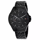 Buy Shop Tommy Hilfiger Shawn Quartz Black Dial Black Steel Strap Watch for Men - 1791611 USA Online