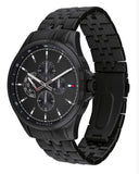 Buy Shop Tommy Hilfiger Shawn Quartz Black Dial Black Steel Strap Watch for Men - 1791611 USA Online