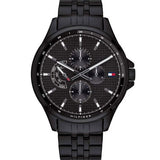 Buy Shop Tommy Hilfiger Shawn Quartz Black Dial Black Steel Strap Watch for Men - 1791611 USA Online