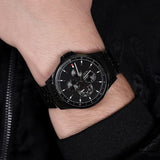 Tommy Hilfiger Shawn Quartz Black Dial Black Steel Strap Watch for Men - 1791611