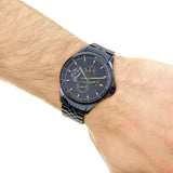 Buy Shop Tommy Hilfiger Shawn Quartz Blue Dial Blue Steel Strap Watch for Men - 1791618 USA Online
