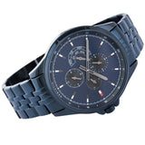 Buy Shop Tommy Hilfiger Shawn Quartz Blue Dial Blue Steel Strap Watch for Men - 1791618 USA Online