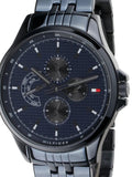 Buy Shop Tommy Hilfiger Shawn Quartz Blue Dial Blue Steel Strap Watch for Men - 1791618 USA Online