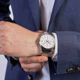 Buy Shop Tommy Hilfiger Shawn Quartz White Dial Two Tone Steel Strap Watch for Men - 1791617 USA Online