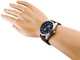 Buy Shop Tommy Hilfiger Spencer Blue Dial Brown Leather Strap Watch for Men - 1791642 USA Online