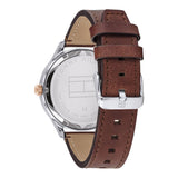 Buy Shop Tommy Hilfiger Spencer Blue Dial Brown Leather Strap Watch for Men - 1791642 USA Online