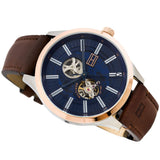 Buy Shop Tommy Hilfiger Spencer Blue Dial Brown Leather Strap Watch for Men - 1791642 USA Online