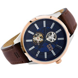 Buy Shop Tommy Hilfiger Spencer Blue Dial Brown Leather Strap Watch for Men - 1791642 USA Online