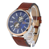 Buy Shop Tommy Hilfiger Spencer Blue Dial Brown Leather Strap Watch for Men - 1791642 USA Online