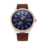 Buy Shop Tommy Hilfiger Spencer Blue Dial Brown Leather Strap Watch for Men - 1791642 USA Online