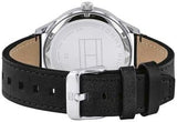 Buy Shop Tommy Hilfiger Spencer Skeleton Black Dial Black Leather Strap Watch for Men - 1791641 USA Online