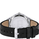 Buy Shop Tommy Hilfiger Spencer Skeleton Black Dial Black Leather Strap Watch for Men - 1791641 USA Online
