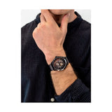 Buy Shop Tommy Hilfiger Spencer Skeleton Black Dial Black Mesh Bracelet Watch for Men - 1791644 USA Online