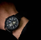 Buy Shop Tommy Hilfiger Spencer Skeleton Black Dial Black Mesh Bracelet Watch for Men - 1791644 USA Online