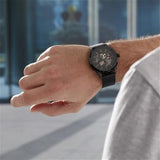 Buy Shop Tommy Hilfiger Spencer Skeleton Black Dial Black Mesh Bracelet Watch for Men - 1791644 USA Online