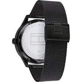 Buy Shop Tommy Hilfiger Spencer Skeleton Black Dial Black Mesh Bracelet Watch for Men - 1791644 USA Online