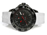 Buy Shop Tommy Hilfiger Sport Black Dial White Rubber Strap Watch for Men - 1790986 USA Online
