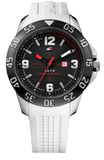 Buy Shop Tommy Hilfiger Sport Black Dial White Rubber Strap Watch for Men - 1790986 USA Online