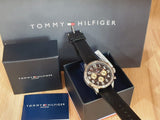 Buy Shop Tommy Hilfiger Sport Chronograph Black Dial Black Leather Strap Watch for Men - 1791050 USA Online