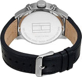 Buy Shop Tommy Hilfiger Sport Chronograph Black Dial Black Leather Strap Watch for Men - 1791050 USA Online