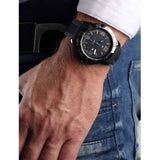 Buy Shop Tommy Hilfiger Sport Multifunction Black Dial Black Rubber Strap Watch for Men - 1790983 USA Online