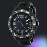 Buy Shop Tommy Hilfiger Sport Multifunction Black Dial Black Rubber Strap Watch for Men - 1790983 USA Online