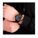 Buy Shop Tommy Hilfiger Sport Multifunction Black Dial Black Rubber Strap Watch for Men - 1790983 USA Online