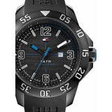 Buy Shop Tommy Hilfiger Sport Multifunction Black Dial Black Rubber Strap Watch for Men - 1790983 USA Online