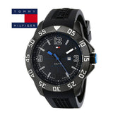 Buy Shop Tommy Hilfiger Sport Multifunction Black Dial Black Rubber Strap Watch for Men - 1790983 USA Online