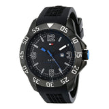 Buy Shop Tommy Hilfiger Sport Multifunction Black Dial Black Rubber Strap Watch for Men - 1790983 USA Online