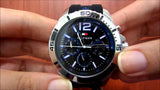 Buy Shop Tommy Hilfiger Sport Multifunction Black Dial Black Rubber Strap Watch for Men - 1791143 USA Online