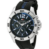 Buy Shop Tommy Hilfiger Sport Multifunction Black Dial Black Rubber Strap Watch for Men - 1791143 USA Online