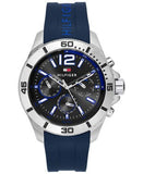 Buy Shop Tommy Hilfiger Sport Multifunction Black Dial Black Rubber Strap Watch for Men - 1791143 USA Online