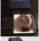 Buy Shop Tommy Hilfiger Sport Multifunction Black Dial Black Rubber Strap Watch for Men - 1791145 USA Online