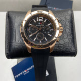 Buy Shop Tommy Hilfiger Sport Multifunction Black Dial Black Rubber Strap Watch for Men - 1791145 USA Online