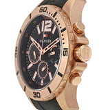 Buy Shop Tommy Hilfiger Sport Multifunction Black Dial Black Rubber Strap Watch for Men - 1791145 USA Online