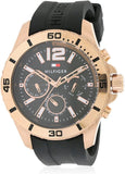 Buy Shop Tommy Hilfiger Sport Multifunction Black Dial Black Rubber Strap Watch for Men - 1791145 USA Online