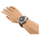 Buy Shop Tommy Hilfiger Sport Multifunction Blue Dial Brown Leather Strap Watch for Men - 1791137 USA Online