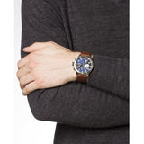 Buy Shop Tommy Hilfiger Sport Multifunction Blue Dial Brown Leather Strap Watch for Men - 1791137 USA Online