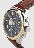Buy Shop Tommy Hilfiger Sport Multifunction Blue Dial Brown Leather Strap Watch for Men - 1791137 USA Online