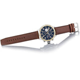 Buy Shop Tommy Hilfiger Sport Multifunction Blue Dial Brown Leather Strap Watch for Men - 1791137 USA Online