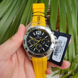 Buy Shop Tommy Hilfiger Sports Multifunction Black Dial Yellow Rubber Strap Watch for Men - 1791144 USA Online