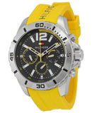 Buy Shop Tommy Hilfiger Sports Multifunction Black Dial Yellow Rubber Strap Watch for Men - 1791144 USA Online