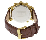Buy Shop Tommy Hilfiger Harrison White Dial Brown Leather Strap Watch for Men - 1790874 USA Online